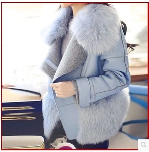 Chống mùa giải phóng mặt bằng quần áo mùa đông phụ nữ mới của Hàn Quốc phiên bản của mỏng fox fur collar ngắn áo len lông dày coat