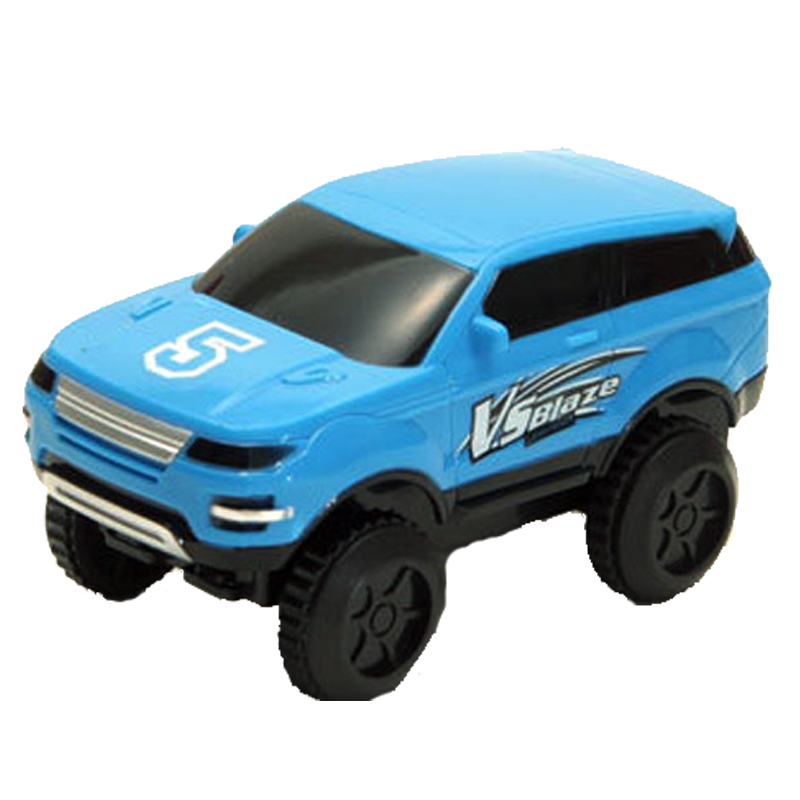 Blue Electric Racing Car (4.7Cm)Electric track Toy car Specially equipped racing multi-storey track automobile Changeable Rail car Toys a car Electric