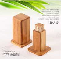 Фабрика прямая продажа бамбуковая прямоугольная зубочистка коробка в стиле зубочистки в стиле бамбука коробка с зубочисткой с крышкой