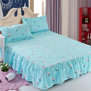 Khăn trải giường bằng vải cotton màu đơn, loại váy đơn, đơn giản, dày cotton bảo vệ tấm trải giường