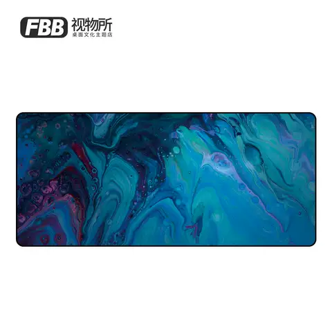 Watercolor Marble Pattern Gradient Gaming Large Mousepad, Desk Mat (4mm, 900x400mm)