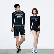 Bộ đồ lặn Hàn Quốc cặp đôi mẫu chống nắng dài tay giảm béo bụng cỡ lớn lướt quần áo sứa quần áo chia áo tắm thể thao - Vài đồ bơi
