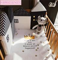 Скандинавский домик, детские хлопковые съемные бортики для младенца, постельные принадлежности, защита от столкновений