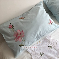 Bông hoa bướm, Vỏ gối bằng vải cotton, Túi thêu hình con bướm 50 75 gối hơi cao cấp