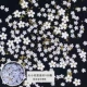 100 белых цветов, смешанных [золотые стальные шарики]