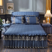 Châu âu-phong cách rửa giường bông váy dày giường bìa mảnh duy nhất ren 1.8 m Simmons bảo vệ bìa non-slip mùa hè