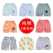 Mùa hè bé trai giản dị quần short 1 bé gái mặc hè 2 trẻ em 3 quần cotton bé mặc phim hoạt hình quần nóng 5 tuổi - Quần