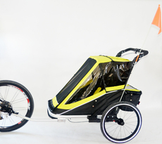 Велосипед для матери и ребенка 19新款铝合金双座位儿童推拖车大空间自行车拖车山地挂车儿童拖车