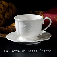 Западный стиль кофейная чашка ретро -кортажа Королевская керамическая кофейная чашка тарелка керамическая кофейная чашка европейская стакана диск чашки