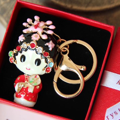 Креативный милый мультяшный брелок подходит для мужчин и женщин для влюбленных, маленькая подвеска, ключница