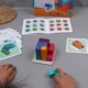 Logic suy nghĩ đồ chơi xây dựng các khối gỗ hình học khối lực lượng câu đố mầm non mẫu giáo 5 trò chơi hội đồng cho trẻ em 3 tuổi