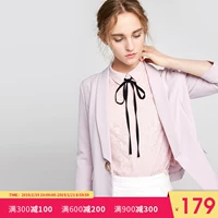 Dưới khung 丨 Vero Moda một nút tay áo bảy điểm Slim hồng mỏng nhỏ phù hợp với nữ | 317308514 mẫu vest nữ đẹp 2021