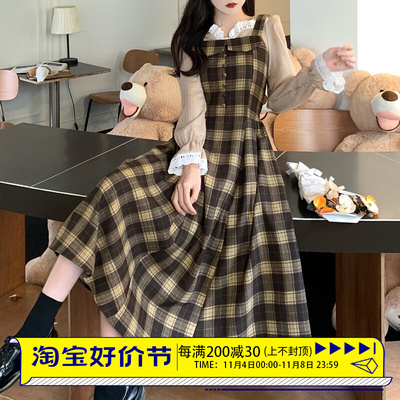 taobao agent Retro demi-season jacket, dress, set, plus size, long sleeve