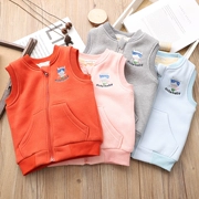 Áo vest trẻ em 2018 mới 4 bé gái 2 bé trai 1-3 tuổi bé 5 cộng với áo nhung cotton dày vest vest mùa thu đông