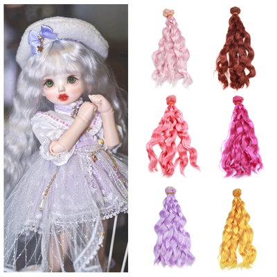 taobao agent Milk silk imitation wool curls BJD doll wig DIY material hair cotton doll wig hair row