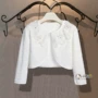 Áo choàng bé gái 2019 hè mới trắng lớn bé trai bé gái công chúa trẻ em ngắn vest mỏng - Áo khoác áo khoác trẻ em nữ