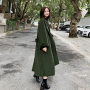 FECN 2018 mùa thu mới Áo khoác lửng hai mặt áo len giản dị dành cho nữ - Trung bình và dài Coat
