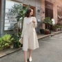 FECN 2018 mùa thu mới Áo khoác len hai mặt Hepburn gió nữ Áo khoác dài Hàn Quốc - Trung bình và dài Coat áo khoác gió nữ