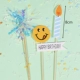 Yusi-Flame Smile Face Face Banner Set