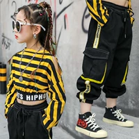 Детский комплект, штаны в стиле хип-хоп, одежда, осенний, свободный крой