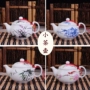 Jingdezhen gốm ấm trà nồi duy nhất kungfu tea set nhỏ mini xử lý Trung Quốc sản xuất trà màu xanh và trắng sứ mất mát bộ pha trà đạo