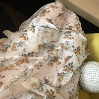 Платье, шифоновая юбка, в цветочек, 2019, французский стиль