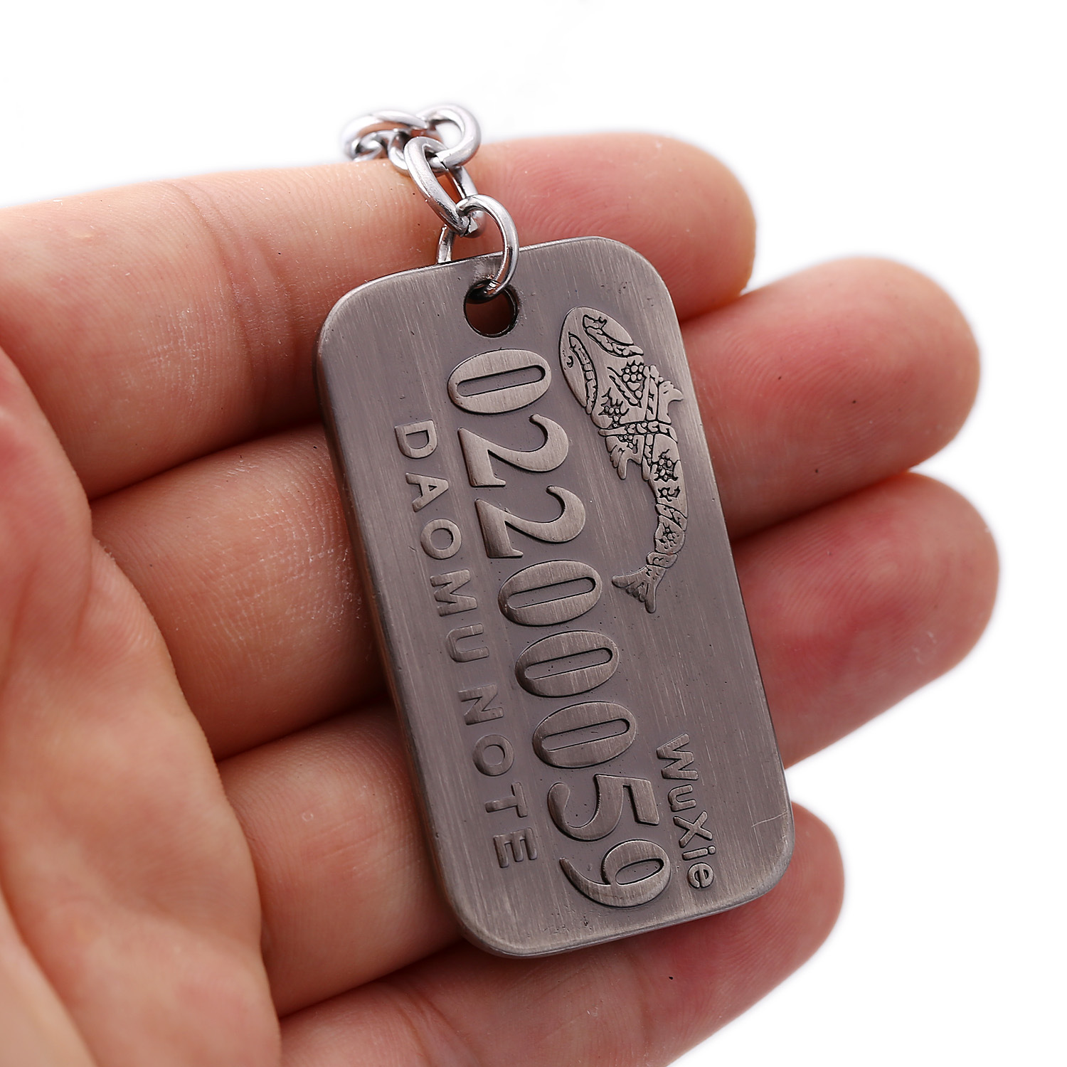 Wu Xie Long Brand Key ChainTomb robbery note periphery Little brother Zhang Qiling Military card Wu Xie Necklace Tomb robbery Military card Dog Tag student ornaments gift