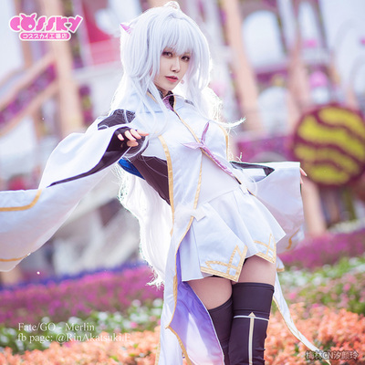 taobao agent Spot COSSKY FGO Merlin Cos Cos arcade female Merlin cospaly clothing female wig