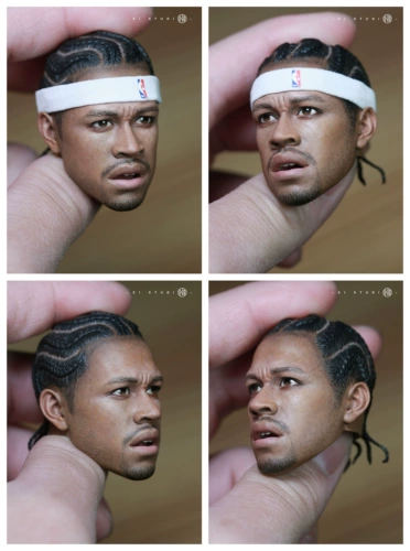 Продажа 1/6 Скульптуры Iverson Head (SF по умолчанию будет выплачиваться по отправке)