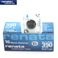 Швейцария Renata390 Swatki Watch Oxidation Silver Jet Acter Actule Sr1130SW Ag10 Небольшая единая бесплатная доставка