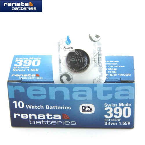 Швейцария Renata390 Swatki Watch Oxidation Silver Jet Acter Actule Sr1130SW Ag10 Небольшая единая бесплатная доставка
