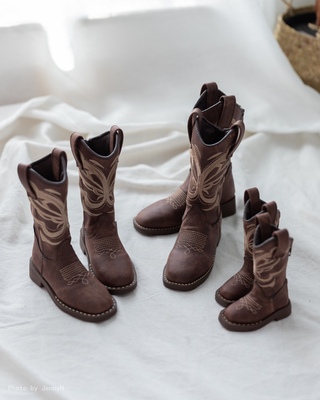 taobao agent [B product drop] BJD/ID75/SD17/Uncle Pu three -point four -point baby use electric embroidery western denim boots