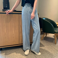 Ретро джинсы, летние штаны, 2021 года, в корейском стиле, высокая талия, свободный прямой крой