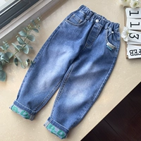 Эластичные осенние джинсы для мальчиков, штаны, детские повседневные брюки, свободный крой, коллекция 2023, в западном стиле