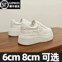 Высокая белая обувь, кроссовки на платформе, Гонконг, из натуральной кожи, коллекция 2023, подходит для подростков