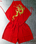 Sexy red tạp dề người lớn của nam giới cotton cổ điển kích thước lớn wedding dress Trung Quốc phong cách ấm đồ ngủ tạp dề đồ lót