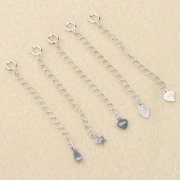 Chuỗi mở rộng bạc 925 chuỗi phụ kiện DIY đeo vòng cổ vật liệu không dây sterling bạc chuỗi điều chỉnh chuỗi - Vòng đeo tay Clasp