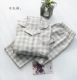 Muji Nhật Bản Lưới đôi Bộ đồ ngủ Phụ nữ Đàn ông Mùa xuân Bông gạc Ba lớp Kích thước lớn dài tay Dịch vụ nhà - Giống cái