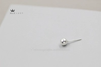 Серьги, 5mm, серебро 925 пробы