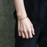 Золотой бамбуковый модный женский браслет, европейский стиль, простой и элегантный дизайн, японские и корейские, популярно в интернете