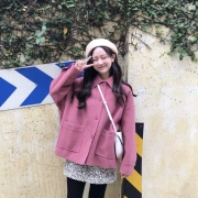 Tiêu nhỏ mùa thu đông phiên bản Hàn Quốc 2018 mới đơn giản giản dị giản dị dài tay áo len nữ áo len cỡ lớn