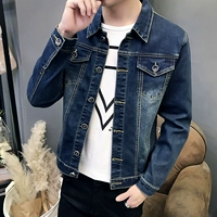 Демисезонная джинсовая куртка, трендовая ретро осенняя одежда для школьников, 2018, в корейском стиле