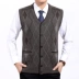 Trung niên cha nạp nam mùa thu và mùa đông ấm áp len vest trung niên cha thường đan vest vest vest công sở nam Dệt kim Vest