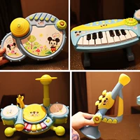 Disney trẻ em nhạc cụ điện tay trống âm thanh và ánh sáng micro bé âm nhạc khai sáng giáo dục sớm đồ chơi ống điện thoại đồ chơi cho bé 3 tuổi