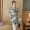 Mùa hè năm 2021 phong cách mới của phụ nữ Hàn Quốc cổ chữ V in ngắn tay giữa dài tay áo sơ mi nữ vải lanh và cotton mỏng - Áo sơ mi