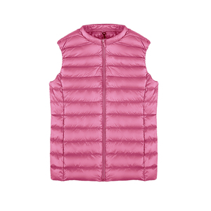 2018 mùa thu và mùa đông mới vòng cổ ánh sáng xuống áo khoác vest nữ xuống lót ngắn vest vest vai mỏng áo khoác