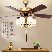 quạt trần có đèn panasonic Trung Quốc mới phong cách quạt trần đèn phòng khách tối giản hiện đại phòng ngủ nhà cổ quạt đèn retro nhà hàng với đèn phòng trà đèn chùm quạt đèn trần panasonic quạt trần panasonic 5 cánh có đèn