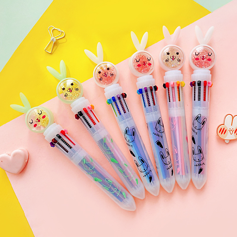 Cute Rabbit - Single Randomoriginality lovely Color pen student do note special-purpose Internet celebrity Girlish heart good-looking Of Hand account Polychromatic ball pen