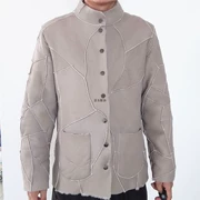 Cừu sheared lông một len ​​lót quần áo cừu fur coat áo khoác da bông ngoài trời windproof ấm