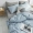 ins Nhật nhỏ gọn rắn rửa sạch bông denim khăn trải giường cotton Li 1,8 m bông bốn bộ ba phần tư - Bộ đồ giường bốn mảnh